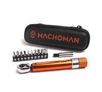 MACHOMAN ynamométrique Vélo 2-14 Nm 1/4, Cliquet 72 Dents | Cliquet 72 dents, embouts Hex Torx PH SL, porte-bits extension, potence cintre selle frein