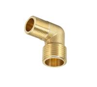 MACHSWON 1 raccord de tuyau en laiton coudé à 90 degrés - G3/8 mâle vers G1/2 mâle, connecteur fileté étanche pour plomberie et CVC