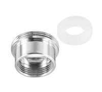 MACHSWON Adaptateur de robinet M22 x 1,0 mâle vers M16 x 1,0 femelle - Connecteur d'aérateur chromé pour filtre à eau de tuyau d'arrosage, argenté