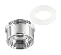 MACHSWON Adaptateur de robinet M22 x 1,0 mâle vers M18 x 1,0 femelle - Connecteur d'aérateur chromé pour filtre à eau de tuyau d'arrosage, argenté