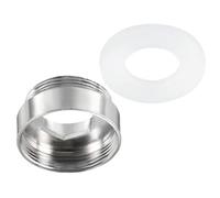 MACHSWON Adaptateur de robinet M22 x 1,0 mâle vers M24 x 1,0 femelle - Connecteur d'aérateur chromé pour filtre à eau de tuyau d'arrosage, argenté