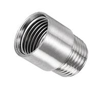 MACHSWON Bras d'extension de pommeau de douche, extension de bras de douche 30 mm, rallonge de pommeau de douche en acier inoxydable 304, filetage 1/2PT mâle vers 1/2PT femelle