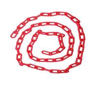 MACHSWON Chaîne en Plastique 2 m x 6 mm - Sécurité pour Poteaux Routiers, Isolation pour Installations de Transport, Clôture de Jardin Décorative - Rouge