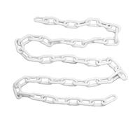 MACHSWON Chaîne en Plastique 2 m x 8 mm - Sécurité pour Poteaux Routiers, Isolation pour Installations de Transport, Clôture de Jardin Décorative - Blanc