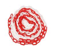 MACHSWON Chaîne en plastique 5 m x 6 mm pour clôture de jardin décorative Couleurs assorties (Rouge AMD Blanc)
