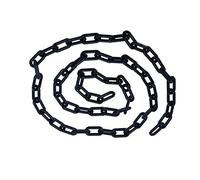 MACHSWON Chaînes en plastique de 12,5 m x 10 mm - Chaîne de sécurité en plastique pour poteau d'avertissement de route Chaînes d'isolation pour installations de transport Décoration de jardin Noir