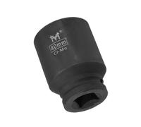 MACHSWON Douille à choc de 40 mm de profondeur avec design à 6 points, acier Cr-V traité thermiquement, longueur 78 mm, tailles métriques