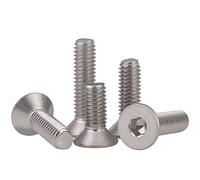 MACHSWON Lot de 10 boulons à tête hexagonale M12 x 30 mm en acier inoxydable 304 DIN7991 Vis à tête fraisée à tête plate