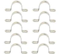 MACHSWON Lot de 10 colliers de serrage rigides de 42 mm en acier inoxydable 304 à deux trous pour sangle de tube en U