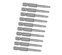 MACHSWON Lot de 10 embouts de tournevis Torx magnétiques T15, tige hexagonale de 6,35 mm, longueur 5,1 cm S2, kit d'outils de tournevis de sécurité inviolables