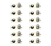 MACHSWON Lot de 10 plaques Contact à Ressort en métal pour Piles AAA 20x9mm avec Fente bidirectionnelle pour Carte de Conversion Bipolaire à Ressort en Nickel pour télécommande et Chargeur Batterie