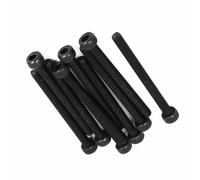 MACHSWON Lot de 10 vis à tête hexagonale M4 x 55 mm, filetage complet, alliage d'acier de qualité 12,9, finition oxyde noir, vis à six pans creux