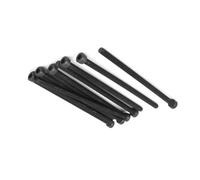 MACHSWON Lot de 10 vis à tête hexagonale M5 x 100 mm, filetage complet, alliage d'acier de qualité 12,9, finition oxyde noir, vis à six pans creux