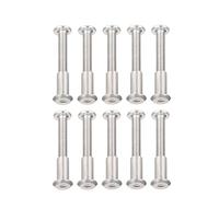 MACHSWON Lot de 10 vis Chicago mâles M6 x 45 pour trou de 8 mm de diamètre, vis hexagonales en acier au carbone pour travail du cuir, kits de scrapbooking, réparation de meubles et travaux manuels