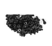 MACHSWON Lot de 100 vis à tête hexagonale M2 x 6 mm, filetage complet, alliage d'acier de qualité 12,9, finition oxyde noir, vis à six pans creux, vis à métaux