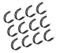 MACHSWON Lot de 12 colliers de serrage isolés en caoutchouc en acier inoxydable 304 en forme de R pour tuyau métallique 46 mm