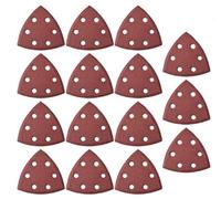 MACHSWON Lot de 15 feuilles de papier abrasif triangulaire à 6 trous avec crochet et ruban - Papier abrasif de grain 120