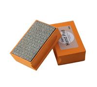 MACHSWON Lot de 2 blocs de ponçage diamant à la main grain 100 orange galvanisé pour pierre, céramique, verre