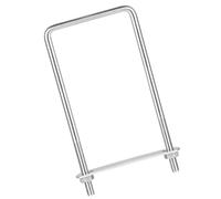 MACHSWON Lot de 2 boulons en U carrés M8 en acier inoxydable 304 80 mm de largeur intérieure 200 mm de long avec écrous et plaque de cadre pour automobiles, bateaux, remorques