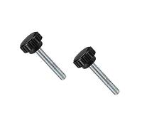 MACHSWON Lot de 2 boutons de serrage moletés à visser pour scie, perceuse, tour et gabarits de routage, filetage mâle M6 x 50 mm