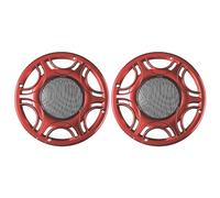 MACHSWON Lot de 2 grilles de protection en métal pour haut-parleur audio de voiture - 17 cm - Rouge