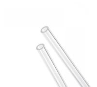 MACHSWON Lot de 2 tubes ronds en acrylique rigide transparent - 4 mm x 8 mm x 25,4 cm de long - Pour modèles d'éclairage, plomberie, aquarium, loisirs créatifs