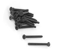 MACHSWON Lot de 20 vis à tête plate M4 x 45 mm en acier carbone de qualité 10.9 entièrement filetées finition oxyde noir
