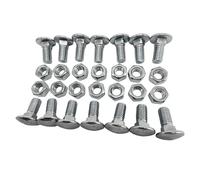 MACHSWON Lot de 28 boulons et écrous de pare-chocs en acier inoxydable avec capuchon chromé - Fixations avant et arrière pour Chevelle, El Camino, Monte Carlo, GTO, Cutlass, Nova et plus encore