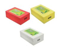 MACHSWON Lot de 3 blocs de ponçage diamantés à la main - Grain 200 + 400 + grain 800 - Bloc électroplaqué pour granit, marbre, verre