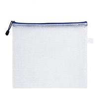 MACHSWON Lot de 3 pochettes en plastique A4 avec fermeture éclair pour stylos, dossiers, documents, pochettes blanches