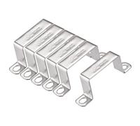 MACHSWON Lot de 6 supports de fixation carrés en forme de U 38 x 61 mm en acier inoxydable 304 pour porte fermée