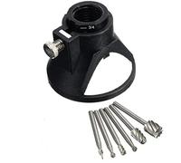 MACHSWON Lot de 7 outils rotatifs multi-usages pour guide de coupe et défonceuse, ensemble de localisateur rotatif avec 6 forets de routage en acier rapide