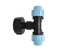 MACHSWON S60x6 Adaptateur IBC Connecteur fileté pour raccords de tuyaux d'eau MDPE Sortie en T 25 mm