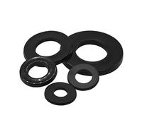 MACHSWON Sourcingmap Lot de 50 joints plats en nylon noir M12 ID 24 mm OD 2 mm d'épaisseur Rondelles en plastique PA66 Rondelle isolante en plastique