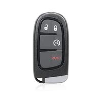 MACHSWON Télécommande de rechange pour clé de voiture - Noir - GQ4-54T - 433 MHz - 46 puces pour Dodge - pour Ram 1500 2500 3500 2013-2019 - 4 boutons avec clé de porte