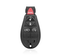 MACHSWON Télécommande de rechange pour clé de voiture sans clé M3N5WY783X 433 MHz pour Dodge Challenger 2008-2014 5 boutons avec clé de porte Noir