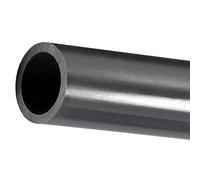 MACHSWON Tuyau en PVC rond en plastique rigide résistant aux impacts pour tuyau de vidange - 15,4 mm x 20 mm x 650 mm de long (gris foncé)