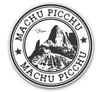 Machu Picchu 5960 Lot de 2 autocollants en forme de cœur pour ordinateurs portables, tablettes, bagages, scrapbooking, réfrigérateurs 10 cm