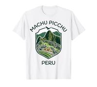 Machu Picchu Crête du Pérou avec ruines des Montagnes incas et Lamas T-Shirt