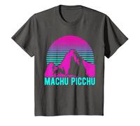 Machu Picchu Pérou Inca Rétro Vintage T-Shirt, Enfant, Asphalte, 4 Ans