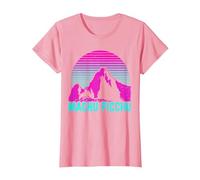 Machu Picchu Pérou Inca Rétro Vintage T-Shirt, Femme, Rose, XL