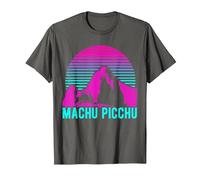 Machu Picchu Pérou Inca Rétro Vintage T-Shirt, Homme, Asphalte, 4XL