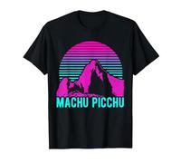 Machu Picchu Pérou Inca Rétro Vintage T-Shirt, Homme, Noir, M
