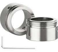 MaciRept Lot de 2 adaptateurs de valve de chauffage en acier inoxydable pour une variété de valves, tête thermostatique avec bandes et clés hexagonales pour valves de radiateur Danfoss