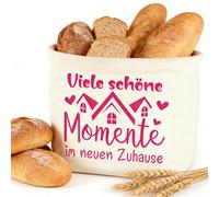 MaciRept Panier à pain de nombreux beaux moments dans la nouvelle maison Cadeaux de pendaison de crémaillère Appartement Maison pour emménager dans la maison, Sac à pain, Cadeaux de déménagement