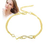 Maciun Bracelets pour femme - Bijoux d'amitié avec breloque en forme de cœur - Collection de bijoux en forme de cœur - Bracelet à maillons pour femmes et filles, 1, 1 pièce mousse