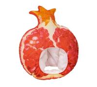 Maciun Chapeau de fruits fantaisie, chapeau de grenade en peluche | Coiffure de fruits de grenade en peluche pour déguisement