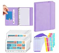 Maciun Classeur à pochettes pour argent, livre d'épargne avec enveloppes d'argent, carnet de budget pour espèces, organiseur portable de classeur d'argent portable, organiseur de monnaie étanche pour