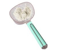 Maciun Cuillère à Farine, cuillère à mesurer Le Riz, Petite cuillère à mesurer, Cuillère à Riz de Cuisine à Long Manche multifonctionnelle avec Clip en Acier Inoxydable pour Bonbons