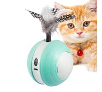 Maciun Jouet puzzle automatique pour chat avec plume de queue | Balle intelligente rechargeable par USB pour chats d'intérieur